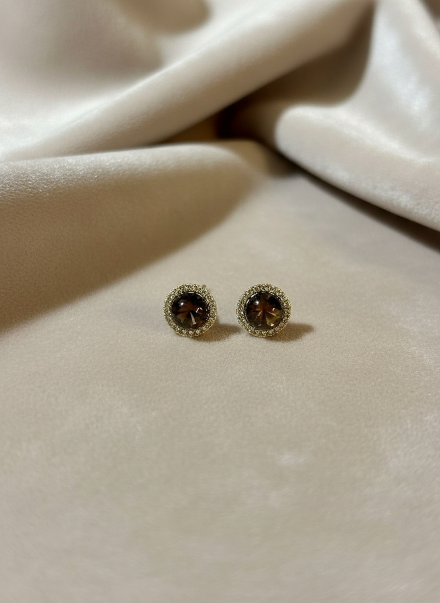 Tiger Eye Ear Studs